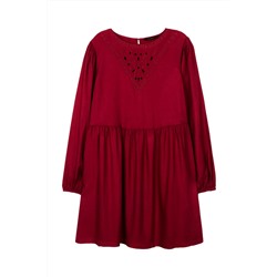 Vestido trapecio Burdeos