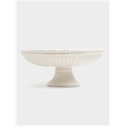 Блюдо на ножке, 17х9 см, керамика D, белое, Tulip