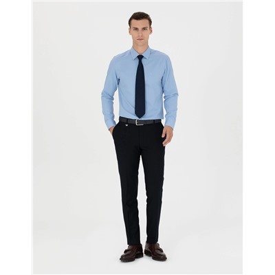 Mavi Slim Fit Uzun Kollu Basic Gömlek