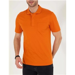 Kahverengi Regular Fit Polo Yaka Merserize Tişört