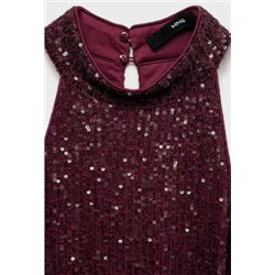 Vestido lentejuelas cuello halter