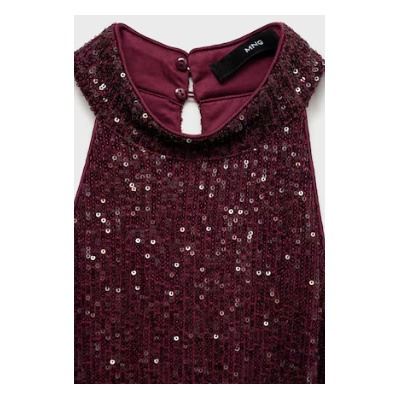 Vestido lentejuelas cuello halter