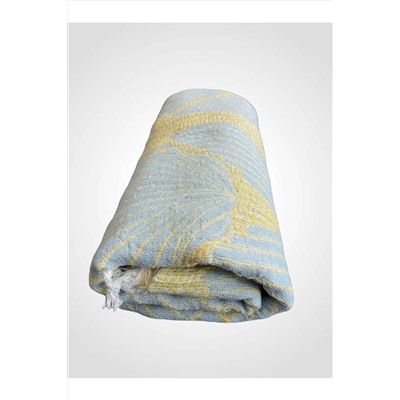 fildastore Kavak Ağacı Lifinden El Dokuması Midye Desen, Jakarlı, Premium Kalite, Peştemal, Plaj Havlusu, Pareo