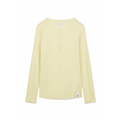 Camiseta manga larga algodón amarillo