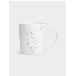 Кружка, 450 мл, 2 шт, фарфор F, белая, Цветы, Gentle garden
