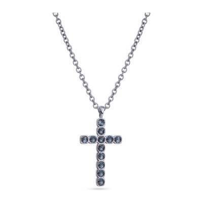 Кулон Теннис (кристаллы SW джинс 4мм; покрытие родий) 50-55см, Есть комплект