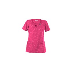 UA Forever Hearts Fuchsia Scrub Top