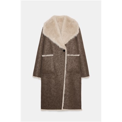 ABRIGO REVERSIBLE DOBLE FAZ EFECTO PELO