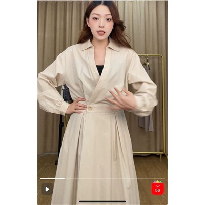 Женское платье MSC*H Copenhage*n на запа́х из смесового тенселя и хлопка, экспорт