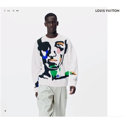 Мужской шерстяной свитер с интересным притягивающим рисунком  Лу*и Витто*н