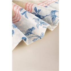 Laurette Tek Kullanımlık Masa Örtüsü - İndigo/Bej - 80x100 cm