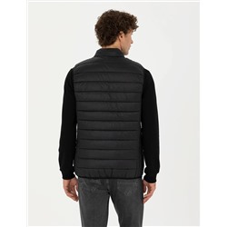 Siyah Slim Fit Kapitone Şişme Yelek