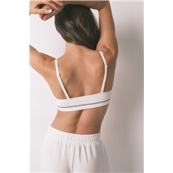 Top triangular NATURAL sin costuras blanco