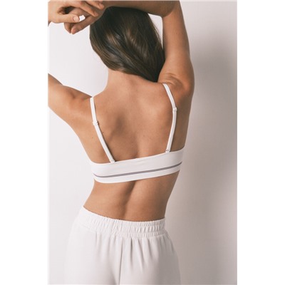 Top triangular NATURAL sin costuras blanco