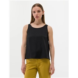 Siyah Regular Fit Kolsuz Bluz