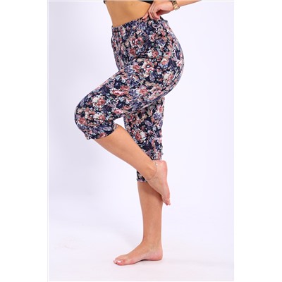 Бриджи женские с цветочным узором Бр-2