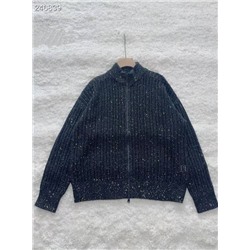 Тонкий кашемировый кардиган на молнии с пайетками  Brunell*o Cucinell*i