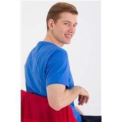 Erkek Saks Bisiklet Yaka Tişört