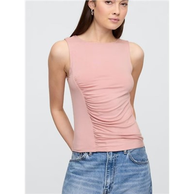 Asymmetrical Ruched Tank Top