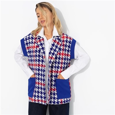 Жилет с карманами на запах, Модное измерение (яркий, с поясом)