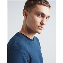 Knitted Jumper, Men, Dark Blue