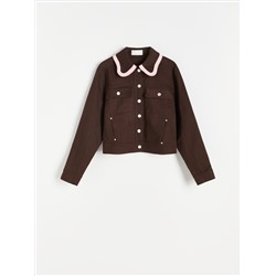 Jacke mit dekorativem Kragen