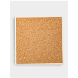 Подставка под кружку, 11х11 см, керамика/пробка, квадратная, черная, Лошадь, Horse