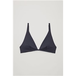 BACK-TIED PIQUE BIKINI TOP