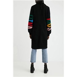 Abrigo paño mangas lettering