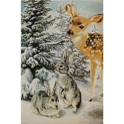 Наволочка 45х45 Олень и два зайца