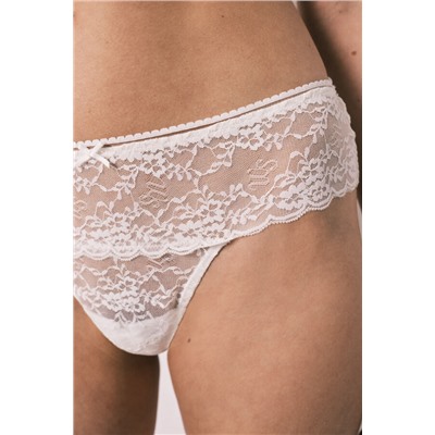 Braga ancha encaje blanco