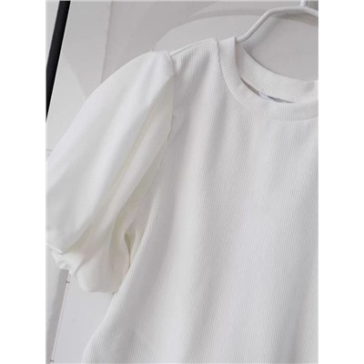 Детская блузка с пышными рукавами  МАЙОРА*Л Материал: 48% полиэстер 45% хлопок 7% эластан