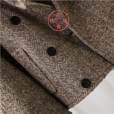 Стильное шерстяное пальто в британском стиле   Fabriqu*e