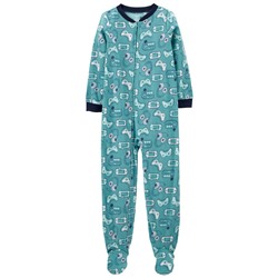 Carter's | Kid 1-Piece Sports Fleece Footie PJs