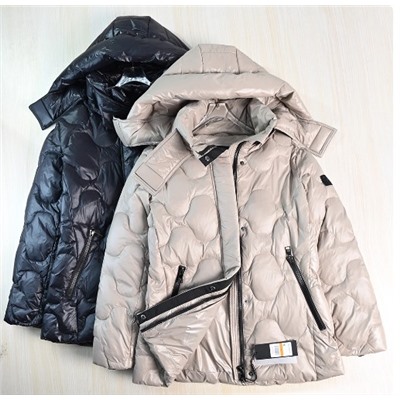 Женская стеганая толстая и тёплая куртка-пуховик  с утиным пухом КАР*Л 😎