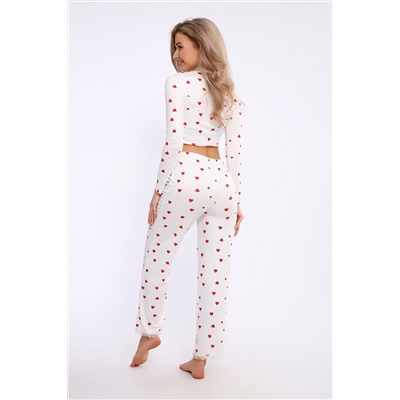 пижама женская с брюками с длинным рукавом 5735