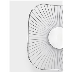 Корзина для фруктов, 28 см, металл, серебристая, Волны, Spin