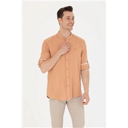 Erkek Camel Uzun Kollu Gömlek