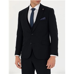 Yelekli Lacivert Ekstra Slim Fit Takım Elbise