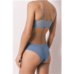 Braga ancha brasileña frunce azul