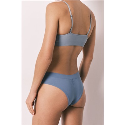 Braga ancha brasileña frunce azul