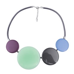 Колье (смола микс; покрытие: родий)