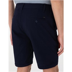 Lacivert Slim Fit Beli Lastikli Bağcıklı Dokuma Şort