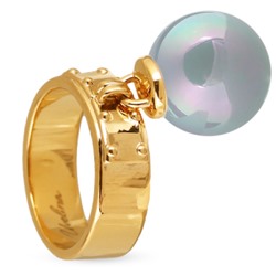 Кольцо (Майорка 14мм голубая; покрытие золото), Есть комплект