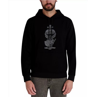 KARL LAGERFELD PARIS Men's Textured Armor Pull-On Sweatshirt