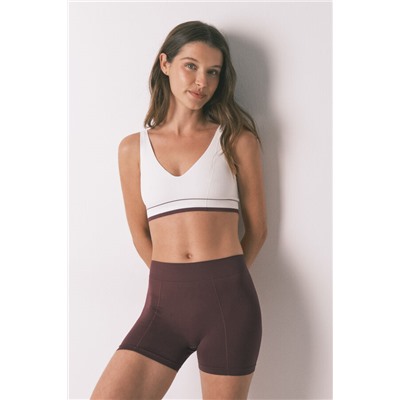 Top triangular LOVELY sin costuras blanco