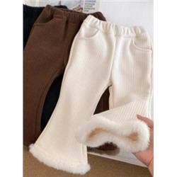 Бархатные брюки клеш для девочек