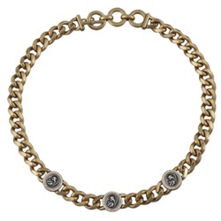 Колье Ангел (кристаллы SW; античное золото, античное серебро) 43-48см, Есть комплект