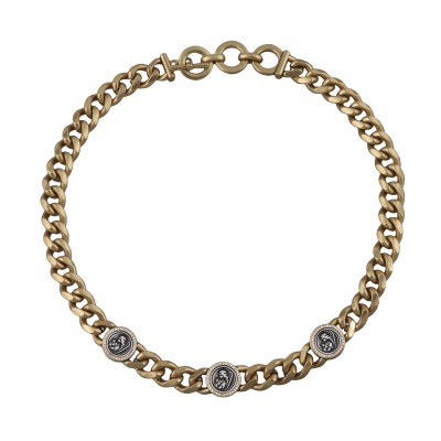 Колье Ангел (кристаллы SW; античное золото, античное серебро) 43-48см, Есть комплект