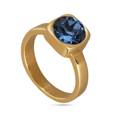 Кольцо Теннис (кристаллы SW джинс 8мм; покрытие золото), Есть комплект